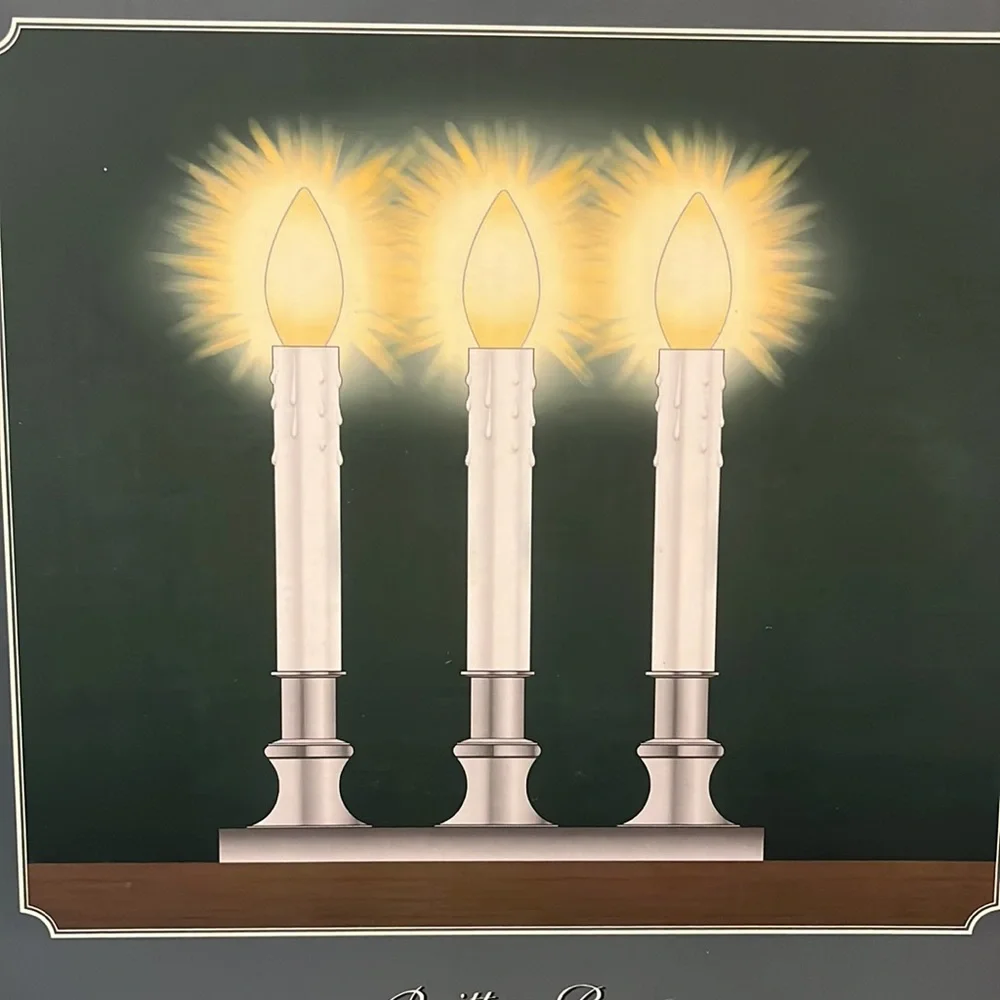 RESTORATION HARDWARE | Britton Rose Triple Window Candle Cordless Lamp in Nickel